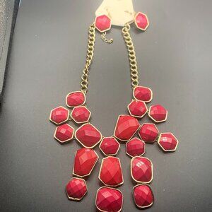 Hot Pink Statement Jewelry Set NWT